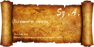Szemere Anna névjegykártya